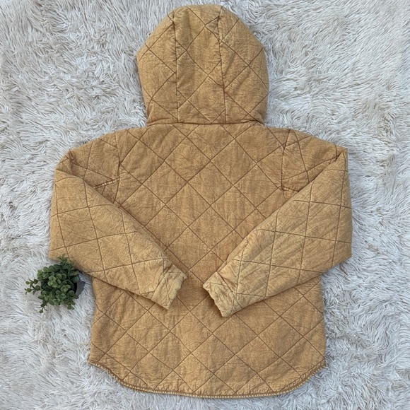 πHPπ And The Why Quilted Hooded Quarter Zip Jacket π Mustard - Picture 5 of 16